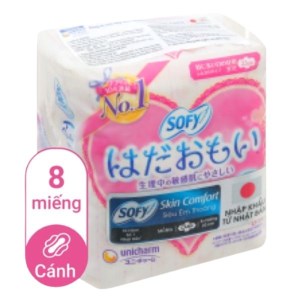 Băng vệ sinh Sofy Skin Comfort mỏng cánh 8 miếng