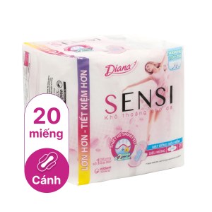 Băng vệ sinh Diana Sensi siêu mỏng cánh 20 miếng