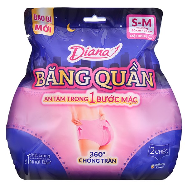 Băng Quần Ban Đêm Diana Chống Tràn Size S - M 2 Miếng