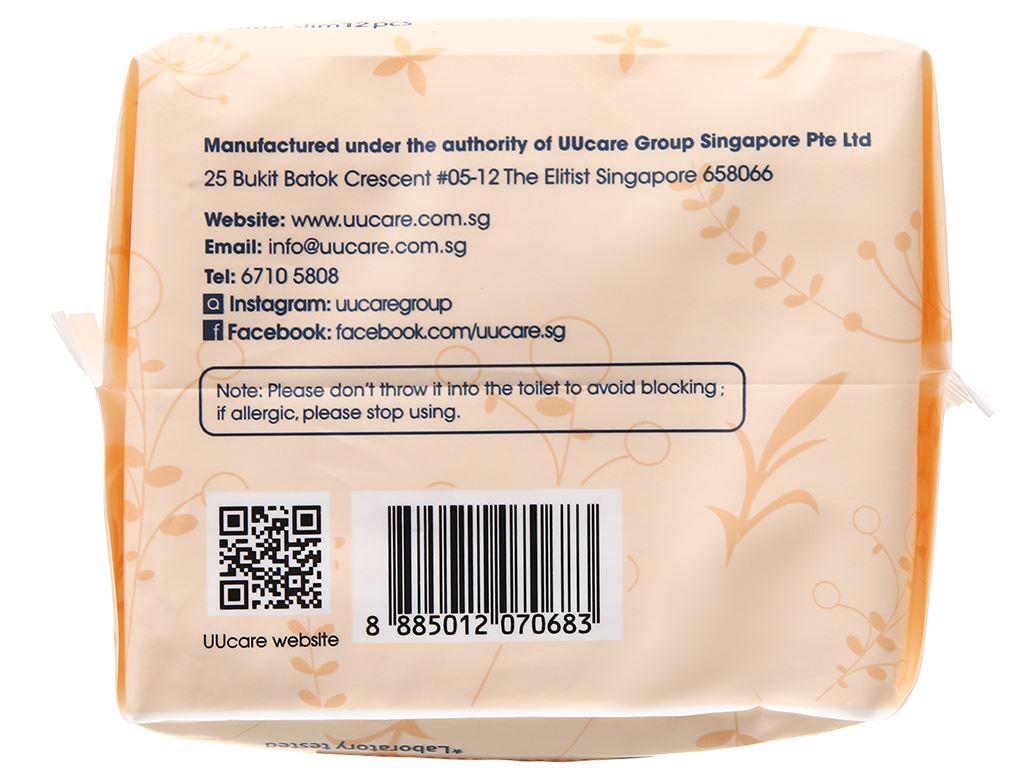 Băng vệ sinh ban ngày Uucare thảo dược 12 miếng 24 cm 9