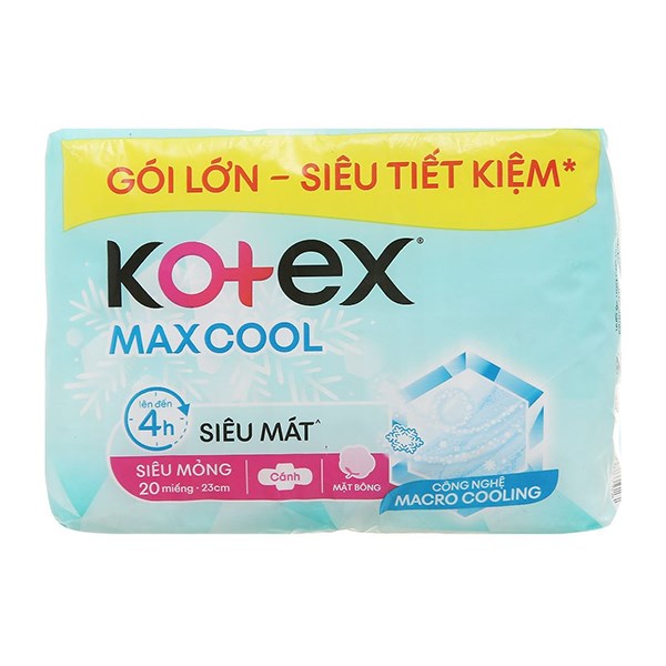 Băng vệ sinh Kotex Maxcool có cánh siêu thấm, mỏng, giá tốt - AVAKids.com