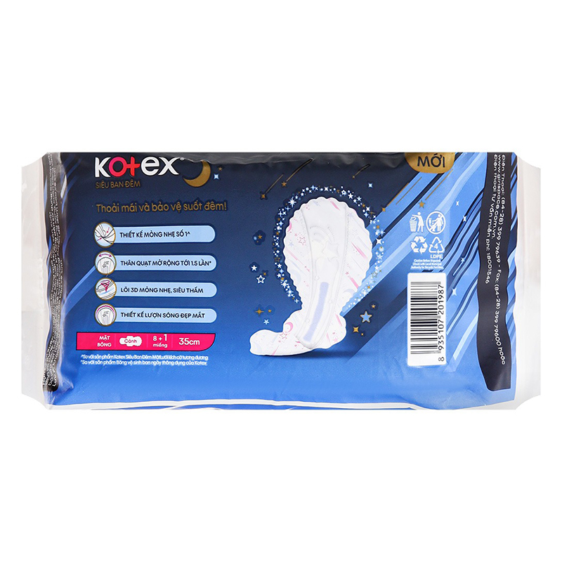 Băng vệ sinh siêu ban đêm Kotex