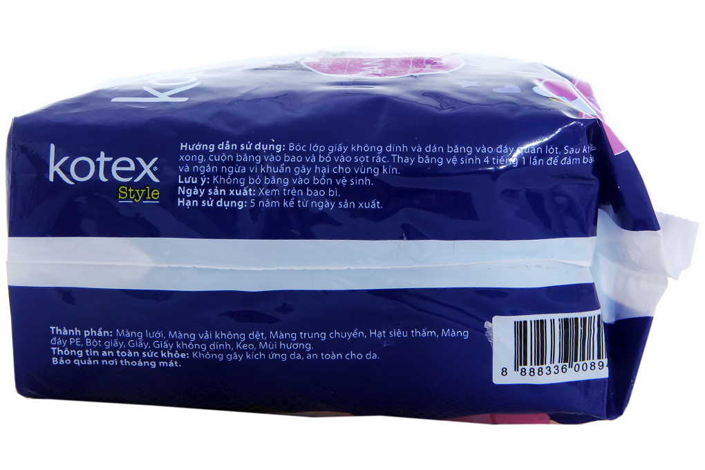 Băng vệ sinh Kotex Style ban đêm có cánh 28cm 4 miếng