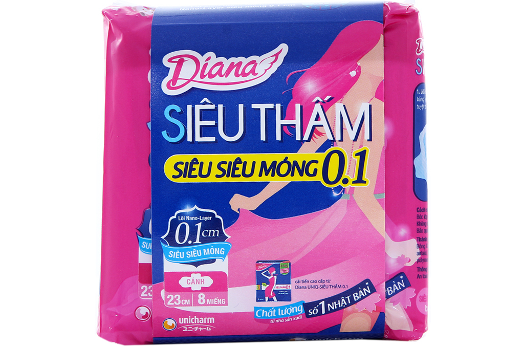 BVS Diana có cánh siêu thấm 0.1cm 8 miếng