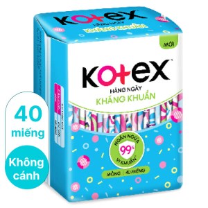 Băng vệ sinh hàng ngày Kotex siêu mềm kháng khuẩn 40 miếng