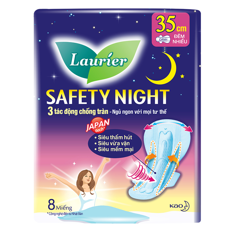 Băng vệ sinh ban đêm Laurier Safety Night