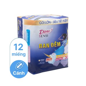 Băng vệ sinh ban đêm Diana Sensi 12 miếng