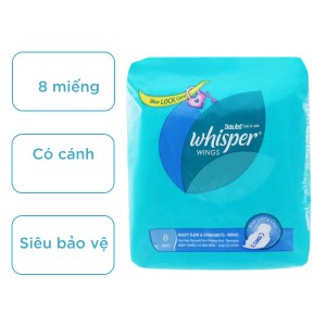 Băng vệ sinh ngày và đêm Whisper siêu bảo vệ 8 miếng