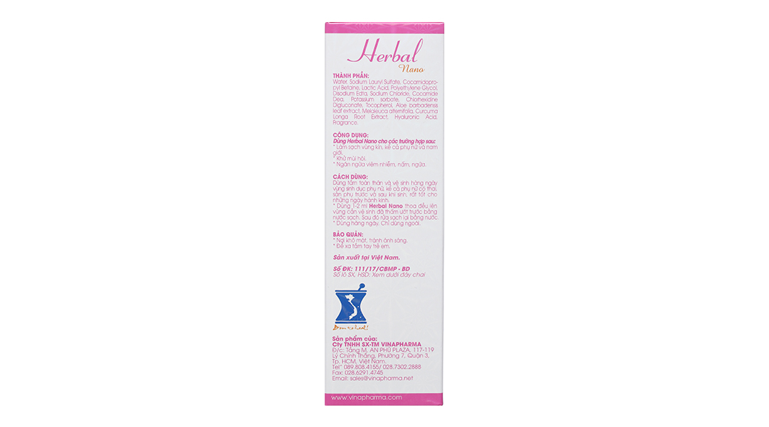 Gel tắm và vệ sinh phụ nữ Herbal Nano ngừa viêm nhiễm