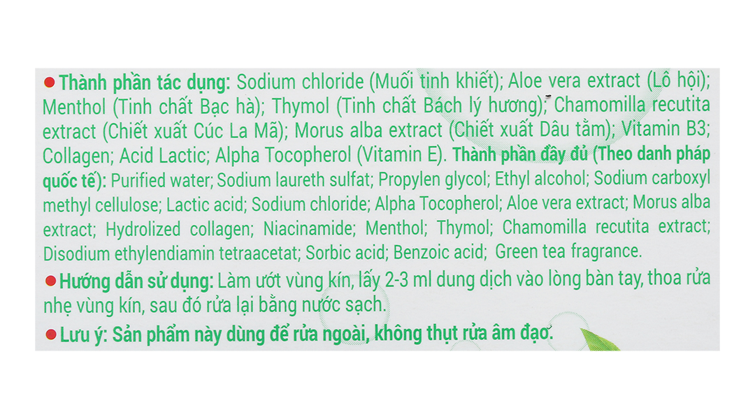 Dung dịch vệ sinh phụ nữ Dạ Hương trà xanh khử mùi