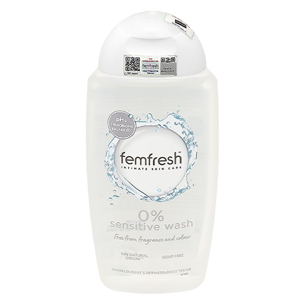 Dung Dịch Vệ Sinh Phụ Nữ Femfresh 0% Sensitive Intimate Wash Không Mùi 250 Ml