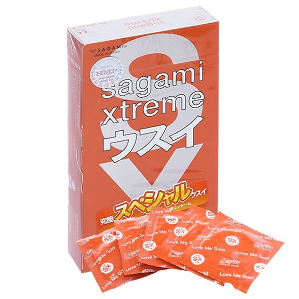 Bao cao su Sagami Xtreme siêu mỏng 52mm