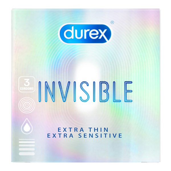 Bao cao su Durex Invisible siêu mỏng, ôm khít 52mm