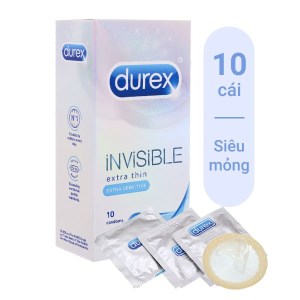 Hộp 10 cai bao cao su Durex Invisible 52mm