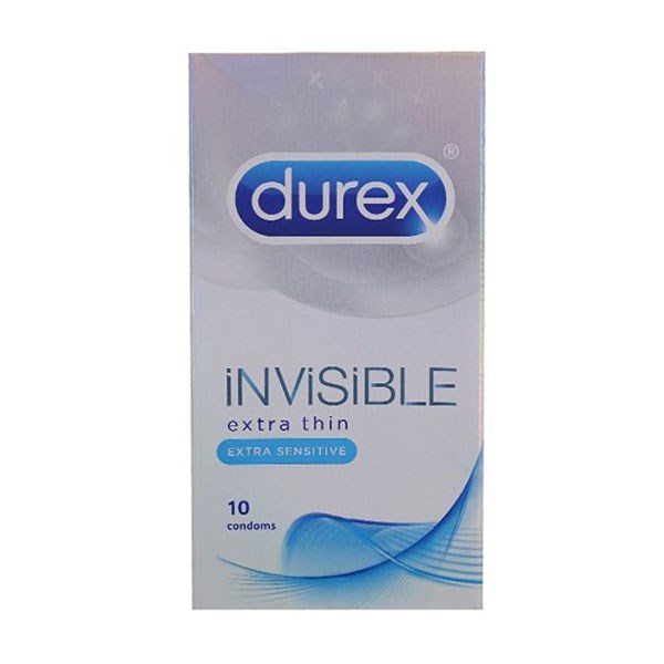 Hộp 10 Cái Bao Cao Su Durex Invisible 52 Mm