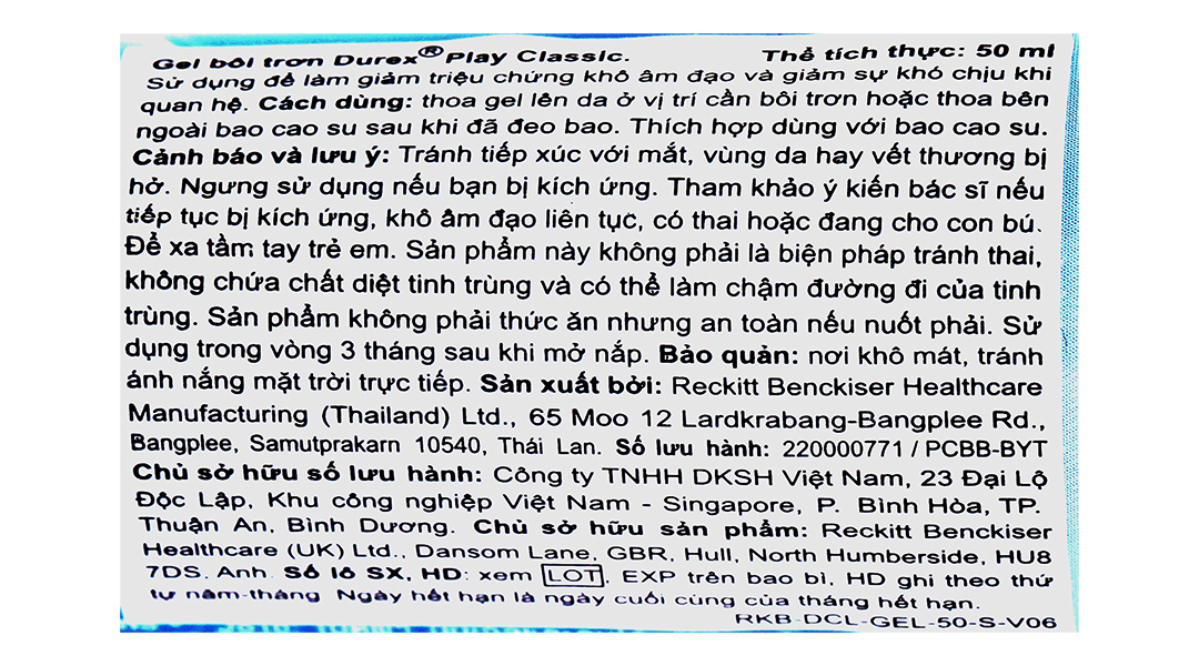 Gel bôi trơn Durex Play Classic dịu nhẹ chai 50ml - 14