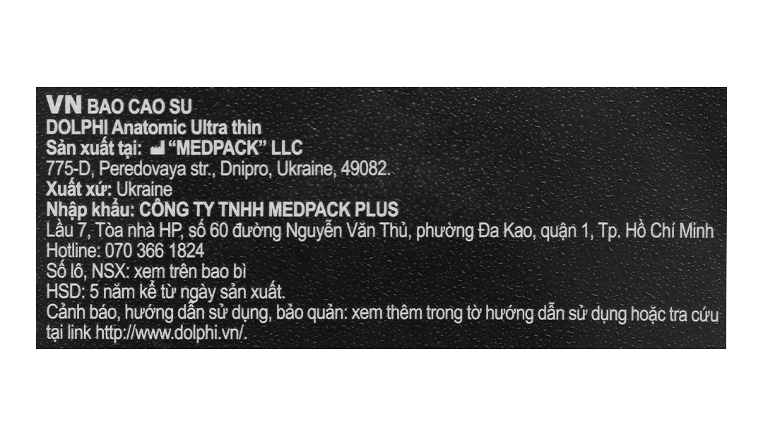 Bao cao su Dolphi Anatomic siêu mỏng, ôm sát 52mm