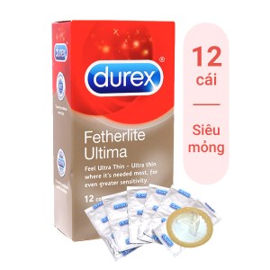 Hộp 12 cái bao cao su Durex Fetherlite Ultima 52mm