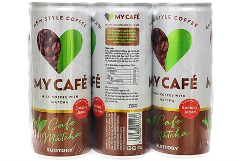 Cà phê Matcha My Cafe lon 235ml (Lốc 6 lon)