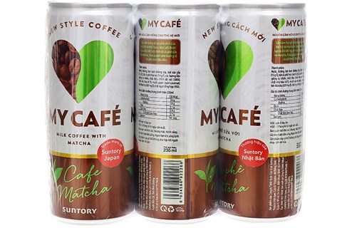 Cà phê Matcha My Cafe lon 235ml (Lốc 6 lon)