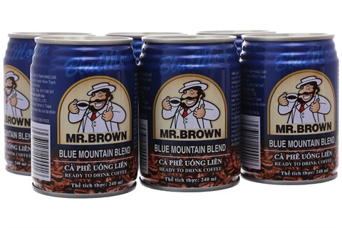 Cà phê Blue Mountain Blend Mr.Brown 240ml (lốc 6 lon)