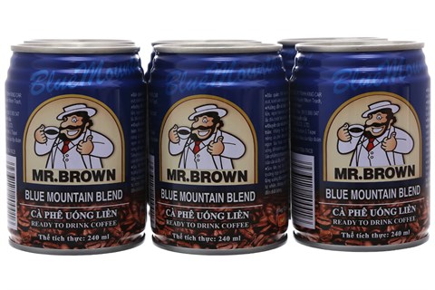 Cà phê Blue Mountain Blend Mr.Brown 240ml (lốc 6 lon)
