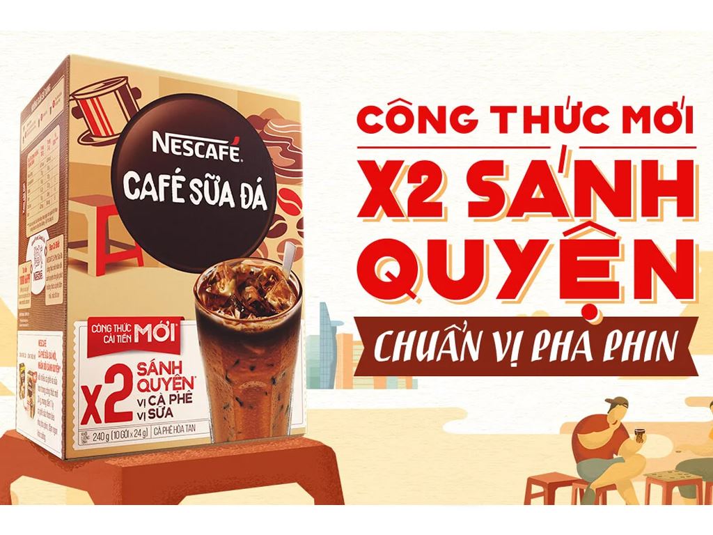 NesCafe Iced Milk Coffee 600g 3 in 1 with sugar - Hien Thao Shop