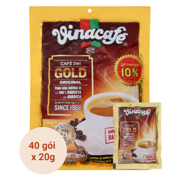 Cà phê sữa VinaCafé Gold Original 800g 0