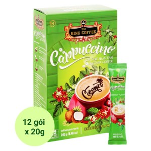 Cà phê Cappuccino TNI King Coffee hương dừa 240g