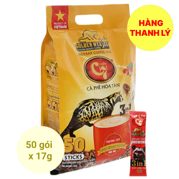 Cà phê 3in1 Con Chồn Vàng 850g