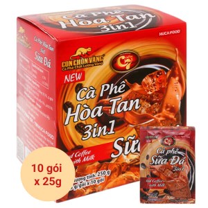 Cà phê hoà tan sữa đá 3in1 Con Chồn Vàng 250g