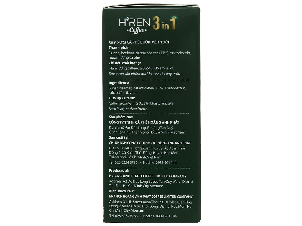 Cà phê sữa H"ren 3 in 1 170g 4