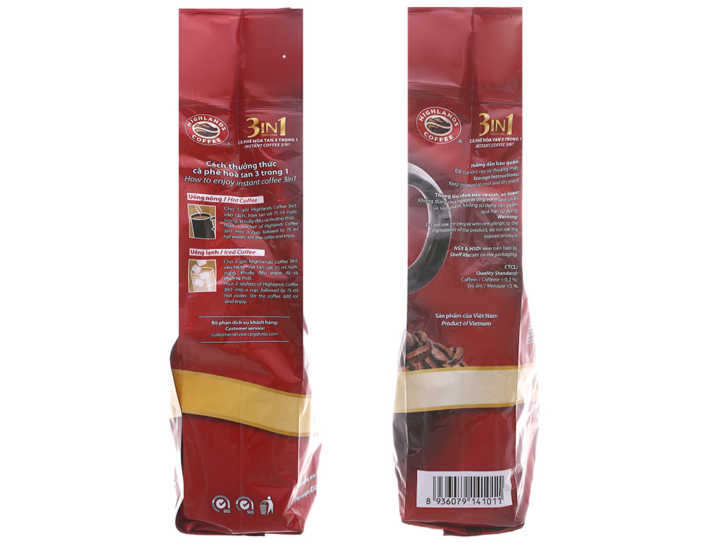 Cà phê sữa Highlands 3 in 1 850g 6