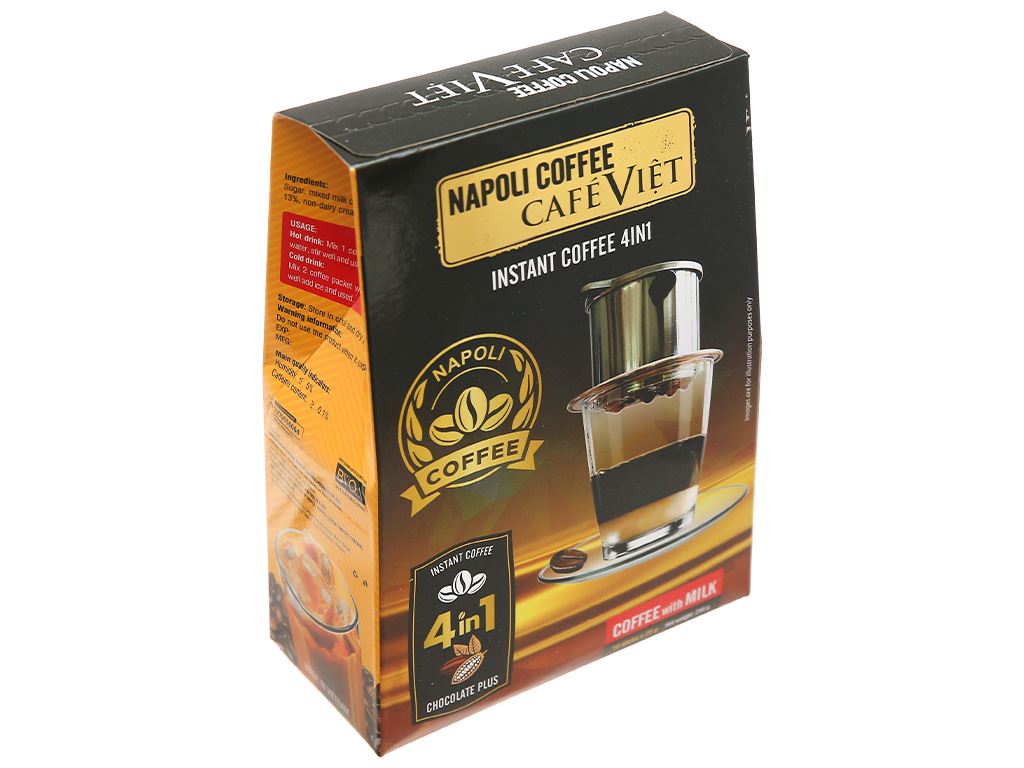 Cà phê sữa hòa tan Napoli Coffee Café Việt 4 in 1 290g 2