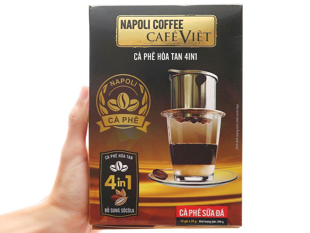 Cà phê sữa hòa tan Napoli Coffee Café Việt 4 in 1 290g 3