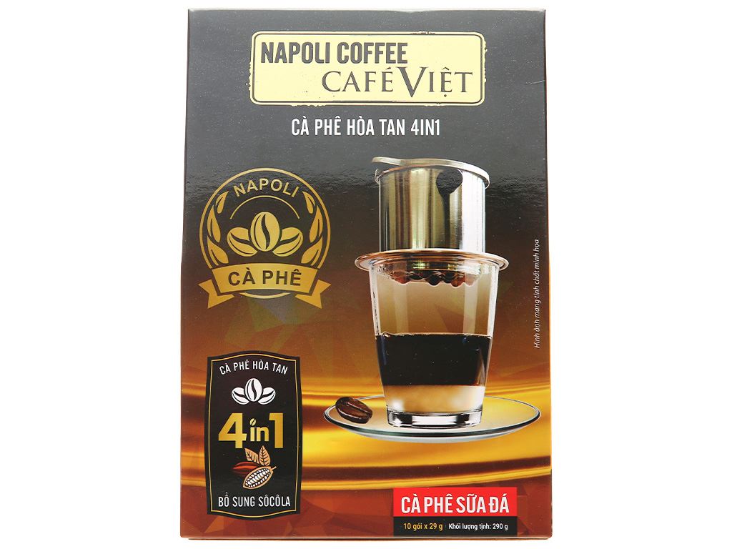 Cà phê sữa hòa tan Napoli Coffee Café Việt 4 in 1 290g 5