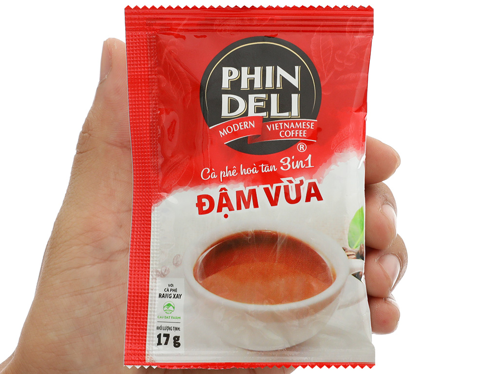 Cà phê hoà tan Phindeli 3 in 1 đậm vừa 595g 7