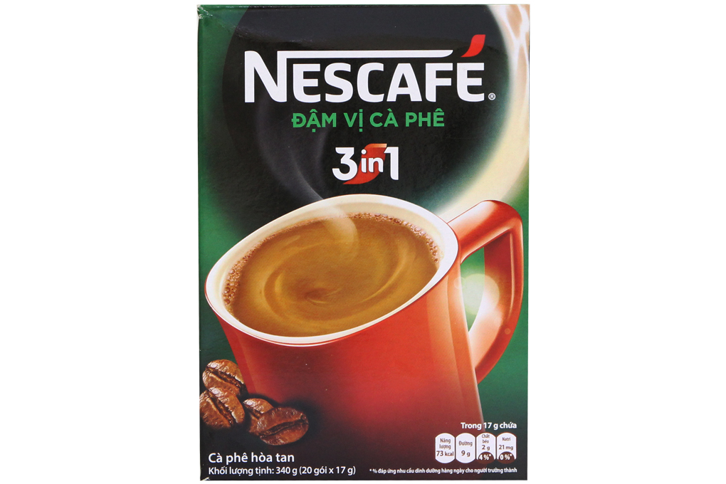 Cà phê Nescafe 3 trong 1 đậm vị 17g ( hộp 20 gói)
