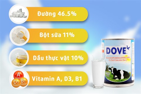 Sữa đặc có đường Dove lon 505g