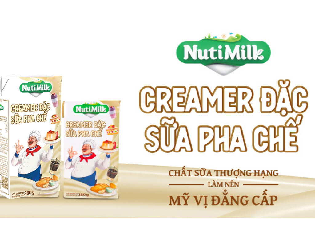 Creamer đặc sữa pha chế Nutimilk hộp 380g 2