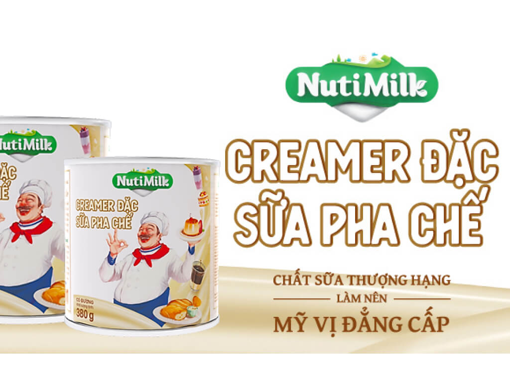 Creamer đặc sữa pha chế Nutimilk lon 380g 2