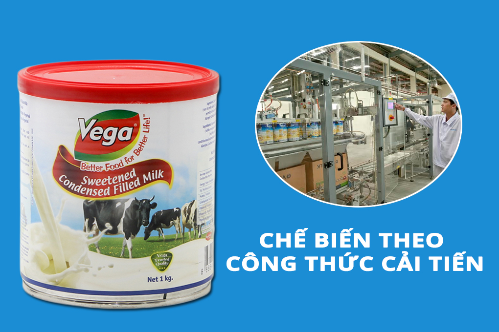 Sữa đặc Vega có đường lon 1kg