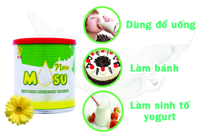 Sữa đặc Mosu có đường lon 1kg