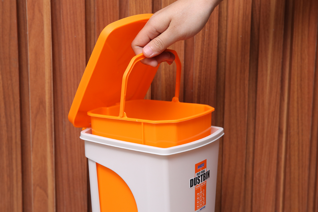 Thùng rác nhựa 3 lít Duy Tân TR01 Màu Cam