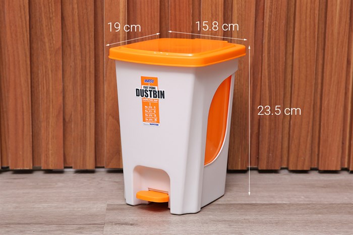 Thùng rác nhựa 3 lít Duy Tân TR01 Màu Cam