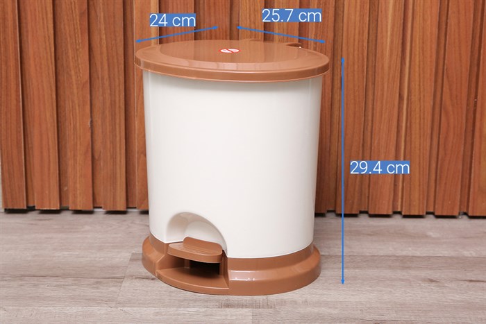 Thùng rác nhựa 7 lít Duy Tân TR04 Màu Cà phê
