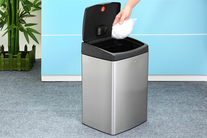 Thùng rác inox 15 lít Fitis STS1-901 Màu Bạc Inox
