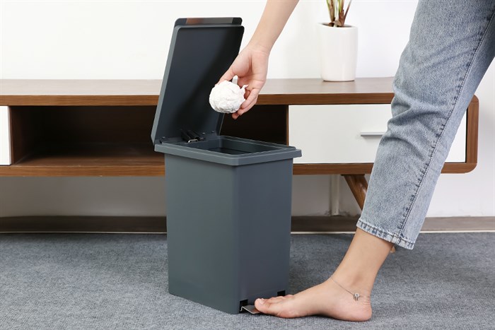 Thùng rác nhựa 10 lít Fitis PPS1-906 Màu Xám