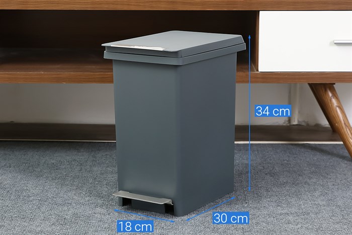 Thùng rác nhựa 10 lít Fitis PPS1-906 Màu Xám