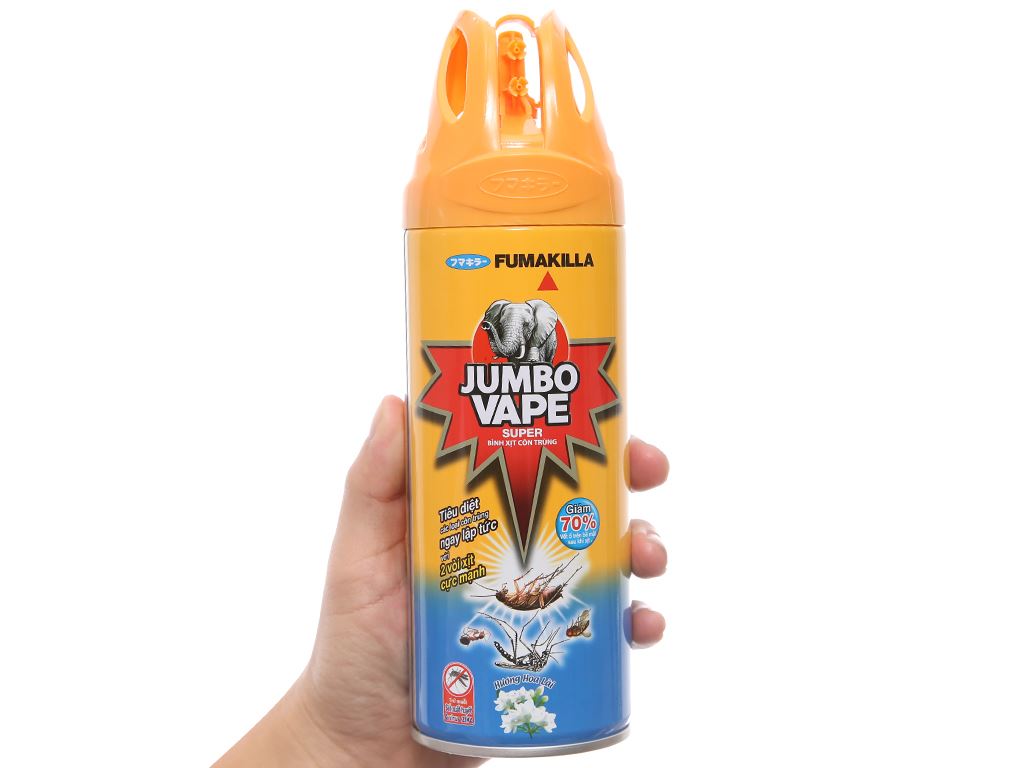 Bình xịt côn trùng Jumbo Vape SUPER hương hoa lài 300ml 4